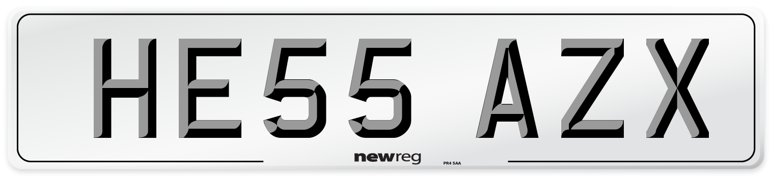 HE55 AZX Number Plate from New Reg